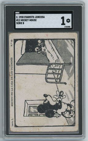 1930 Evaristo Juncosa #12 Mickey Mouse Serie B SGC 1 NO REPORTED SALES
