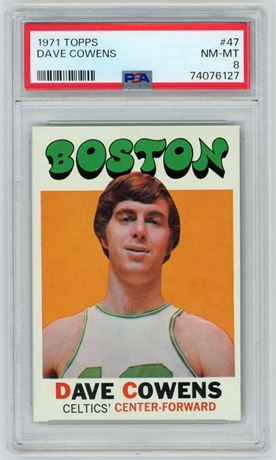 1971 Topps #47 Dave Cowens RC PSA 8 NMMT