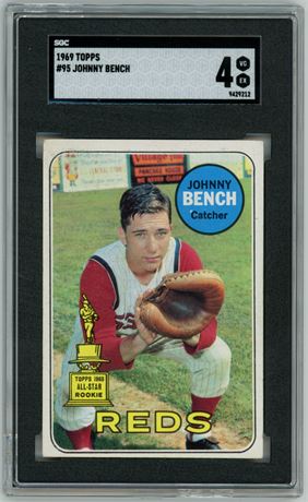 1969 Topps #95 Johnny Bench All-Star Rookie SGC 4 VGEX