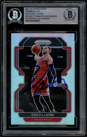 2021 Panini Prizm #107 Zach Lavine Auto Silver BGS Authentic