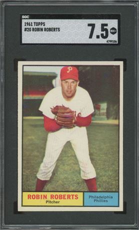 1961 Topps #20 Robin Roberts SGC 7.5 NM+