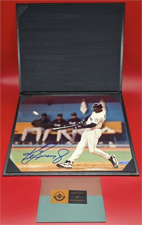 Ken Griffey Jr Signed 8x10 Photo Booklet UPPER DECK