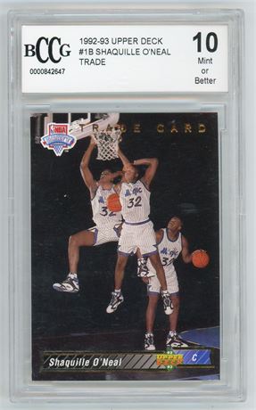 1992 Upper Deck Shaquille O'Neal Trade Card BCCG 10
