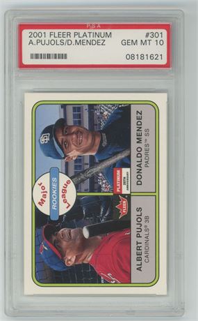 2001 Fleer Platinum #301 Albert Pujols RC 722/1500 PSA 10 GEM MINT (Pop 49)