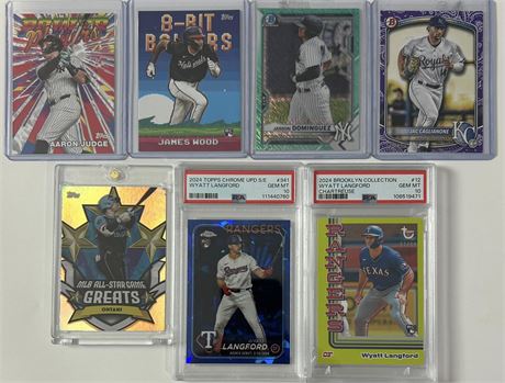 2024-2024 MLB Lot (7) w/ Ohtani, Langford, and Judge