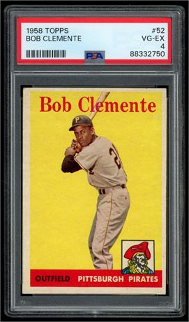 1958 Topps #52 Roberto Clemente PSA 4 VGEX
