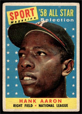 1958 Topps #488 Hank Aaron All-Star GOOD+