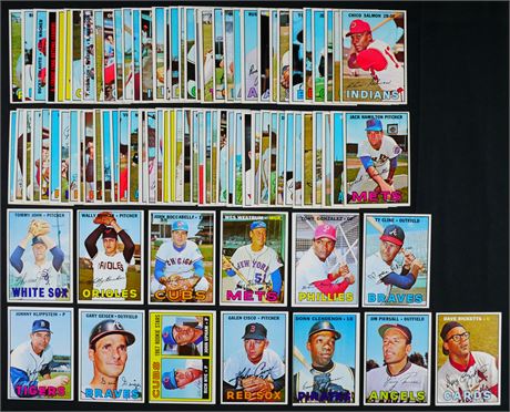 UPDATED 1967 Topps Baseball Lot (90+) w/ Stars & 13 Hi#'s All VG to VGEX