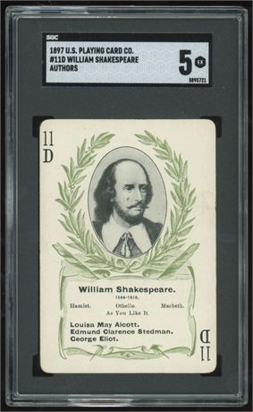 1897 US Playing Card Co Authors William Shakespeare SGC 5 EX