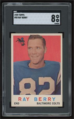 1959 Topps #55 Ray Berry SGC 8 NMMT