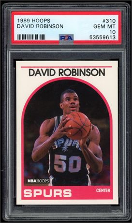 1989 Hoops #310 David Robinson RC PSA 10