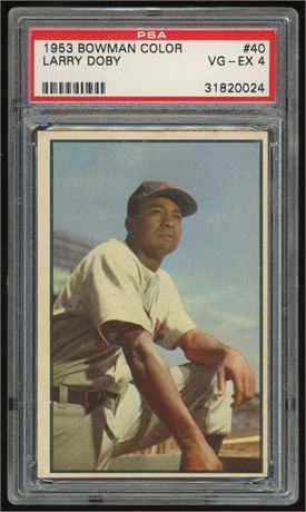 1953 Bowman Color #40 Larry Doby PSA 4 VGEX