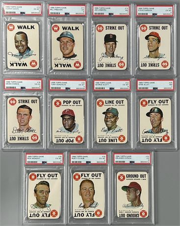 1968 Topps Game Graded Lot (11) AVG Grade 5.82 w/ Semi Stars