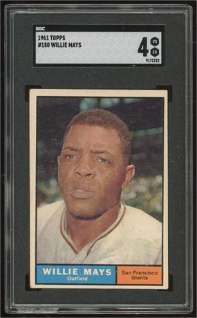 1961 Topps #150 Willie Mays SGC 4 VGEX
