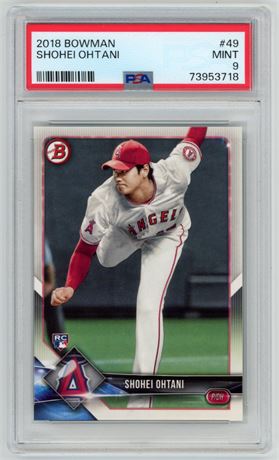 2018 Bowman #49 Shohei Ohtani RC PSA 9 MINT
