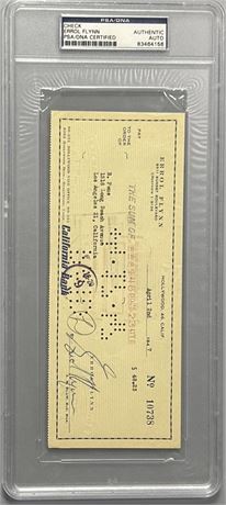 Errol Flynn Signed Check PSA Authentic Auto (READ)