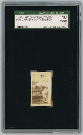 1948 Topps Magic Photo #10 Christy Mathewson SGC 1