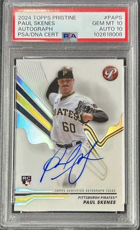 2024 Topps Pristine Paul Skenes RC Auto PSA 10 Auto 10 POP 1!