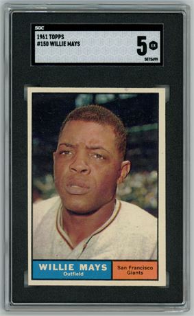 1961 Topps #150 Willie Mays SGC 5 EX