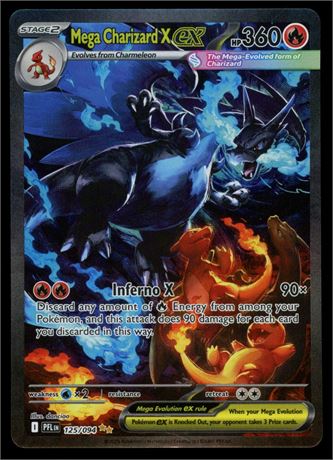 2025 Pokémon Mega Evolution Phantasmal Flames #125/094 Charizard X EX SIR
