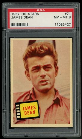 1957 Hit Stars #71 James Dean PSA 8 NMMT Only 3 Higher
