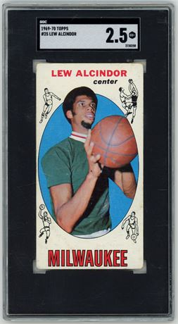 1969 Topps #25 Kareem Abdul-Jabbar RC SGC 2.5 GOOD+