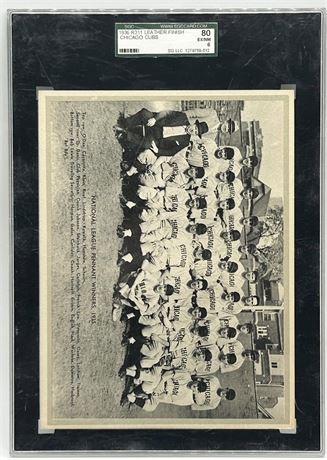 1936 R311 Leather Finish Chicago Cubs SGC 6 EXMT Pop 1, Highest