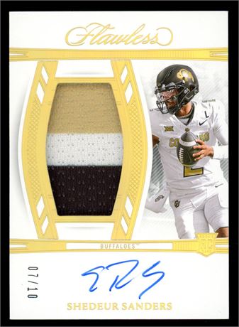2025 Panini Flawless Shedeur Sanders RPA Sapphire 7/10