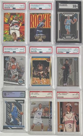 1988-2023 Basketball Graded Lot (9) w/ RCs!