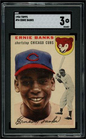 1954 Topps #94 Ernie Banks RC SGC 3 VG