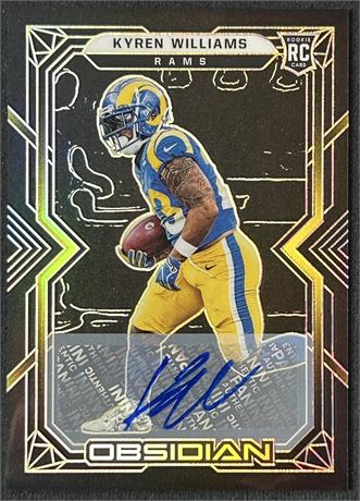 2022 Panini Obsidian Rookie Autographs #147 Kyren Williams RC Auto 25/25