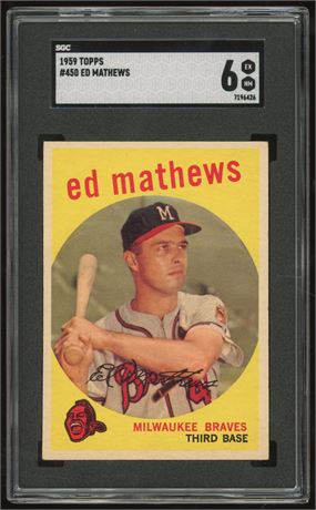 1959 Topps #450 Eddie Matthews SGC 6 EXMT