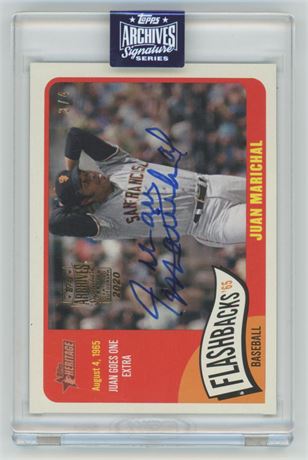 2020 Topps Archives Signature Series Juan Marichal 3/4 Auto
