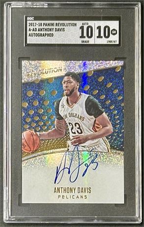 2017 Revolution Anthony Davis Auto  SGC 10 GEM MINT Auto 10