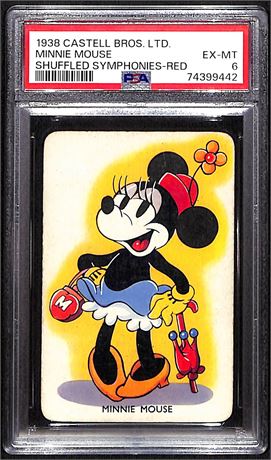 1938 Castell Bros LTD Minnie Mouse Shuffled Symphonies - Red PSA 6 EXMT