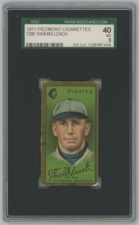 1911 T205 Piedmont Thomas Leach SGC 3 VG
