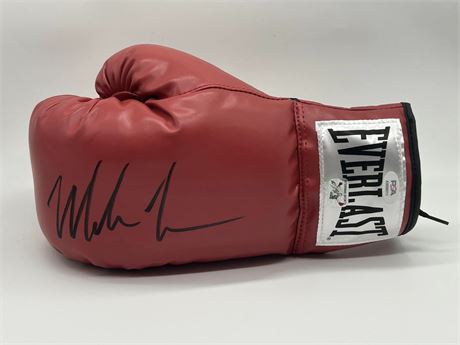 Mike Tyson Red Everlast Left-Handed Autographed Boxing Glove w/ PSA COA
