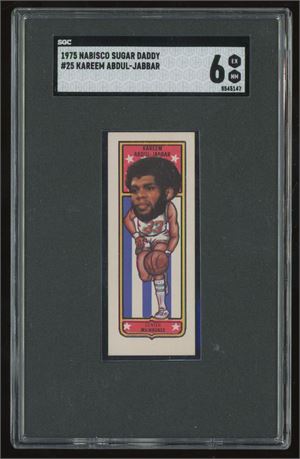 1975 Nabisco Sugar Daddy #25 Kareem Abdul-Jabbar SGC 6 EXMT
