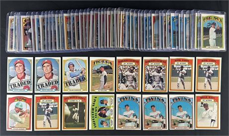 1972 Topps Baseball Stars/HOF Lot (64) VGEX Avg