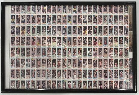 1980 Topps Basketball Uncut Sheet w/ Gervin, Archibald, Cheeks, Westphal