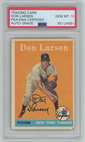 1958 Topps #161 Don Larsen Auto PSA 10