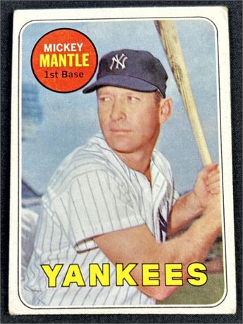 1969 Topps #500 Mickey Mantle Low Grade