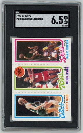 1980 Topps #6 Bird/Magic RC SGC 6.5 EXMT