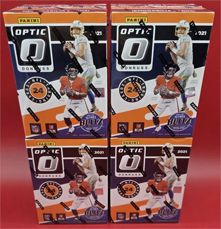 2021 Panini Donruss Optic Sealed Blaster Box Lot (4) Possible Downtowns