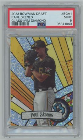 2023 Bowman Draft Glass Mini Diamond Paul Skenes 108/150 PSA 9 MINT