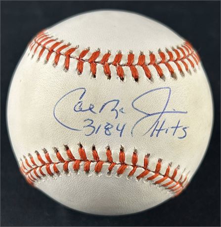 Cal Ripken Jr Baseball Beckett Certified Auto w/ Inscription "3184 Hits"