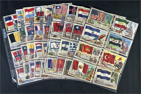 1956 Topps Flags of the World Complete Set (1-80) EX AVG