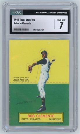 1964 Topps Stand Up Roberto Clemente CGC 7 NM