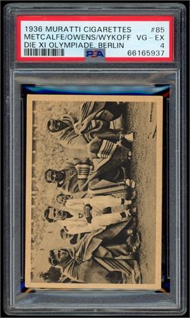 1936 Muratti #85 Metcalfe/Owens/Wykoff Die Xl Olympiade Berlin PSA 4 Pop 1 RARE