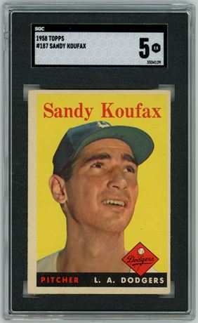 1958 Topps #187 Sandy Koufax SGC 5 EX
